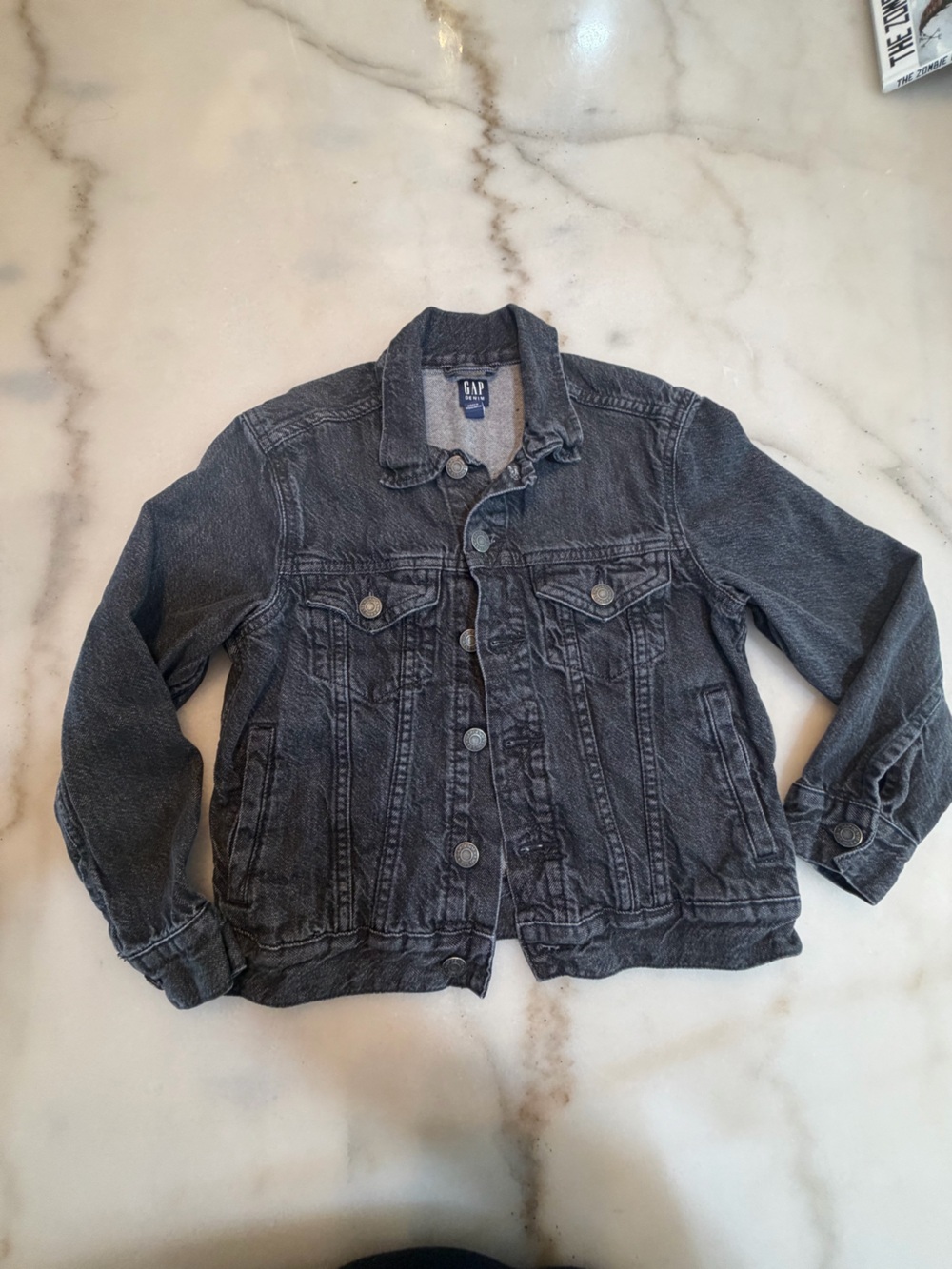 GAP Kids Charcoal Jean Jacket - Dark Gray
